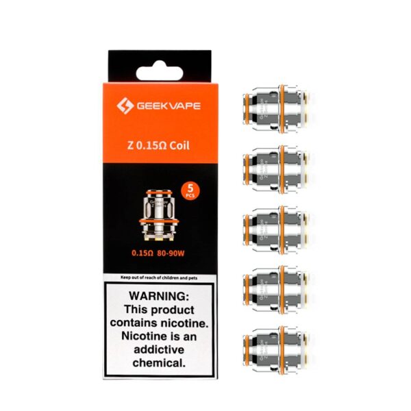 Geekvape Z Coils Zeus coils 0.15ohm,0.2ohm,0.4ohm Dual Mesh (5 Pack) for GeekVape Zeus sub-ohm Tank - Nicotine Free