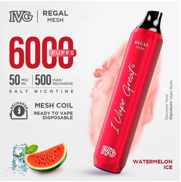 WATERMELON ICE Ð IVG 6000 PUFF  DISPOSABLE | REGAL