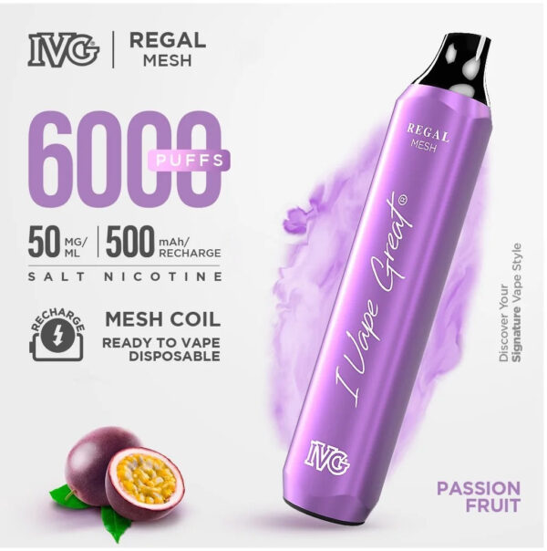 PASSION FRUIT Ð IVG 6000 PUFF  DISPOSABLE | REGAL