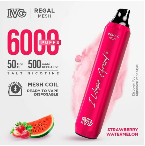 STRAWBERRY WATERMELON Ð IVG 6000 PUFF  DISPOSABLE | REGAL