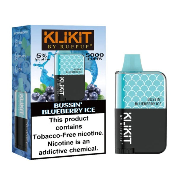 KLIKIT DISPOSABLE VAPE 5000 PUFFS - BUSSIN' BLUEBERRY ICE