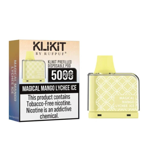 KLIKIT NON REFILLABLE PODS 5000 PUFFS - MAGICAL MANGO LYCHEE ICE