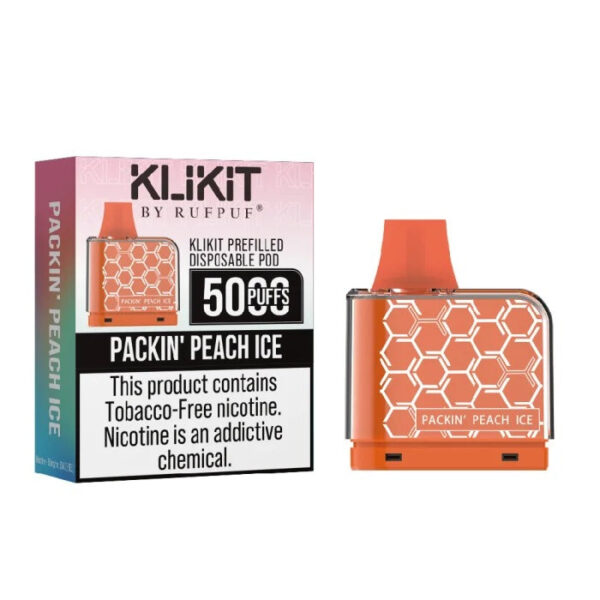 KLIKIT NON REFILLABLE POD 5000 PUFFS - PACKIN' PEACH ICE